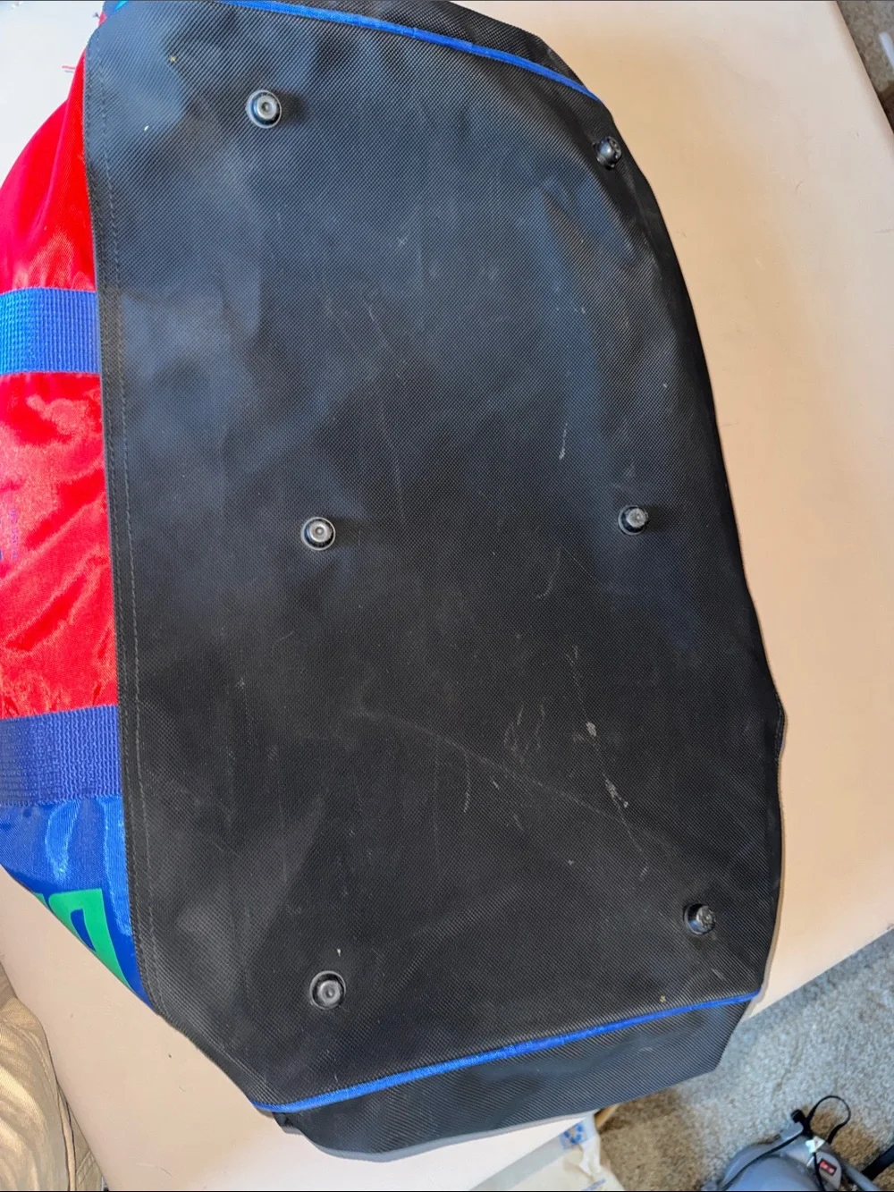 Barcelona Red & Blue Duffel Bag